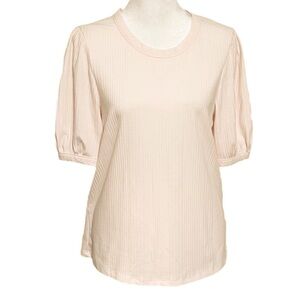 Lc Lauren Conrad Soft Pink Puffed Sleeve Women’s Top (Sz S)
